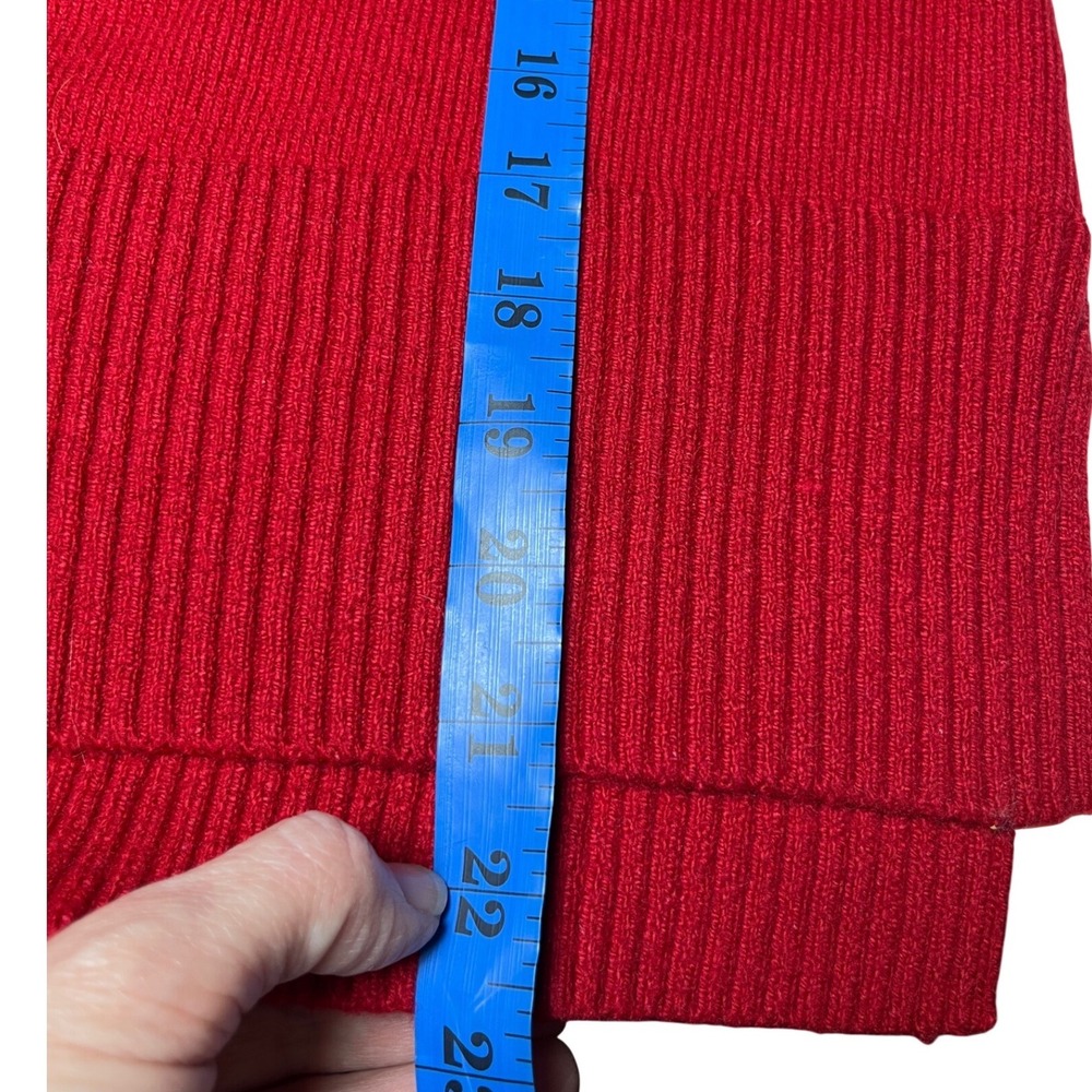 Minimalist‎ Red Crewneck Sweater Soft Wool Blend Banana Republic XS Classic - Picture 9 of 10